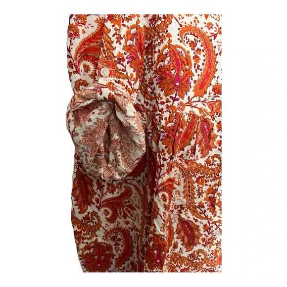 Cynthia Rowley Woman plus size linen bland paisley top sz 2x nwot 006 - Picture 2 of 5